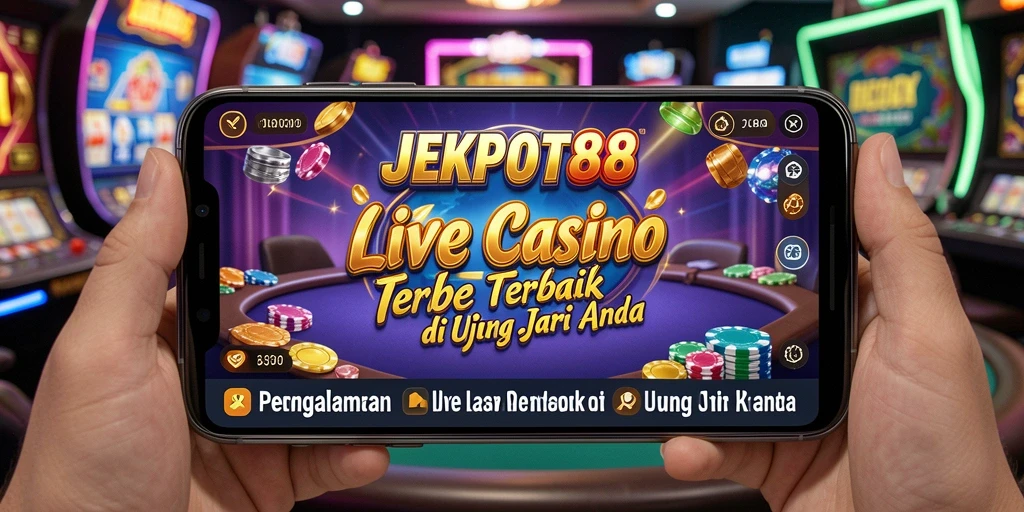 Screenshot utama JEKPOT88 menampilkan gameplay live casino yang seru dan interaktif.
