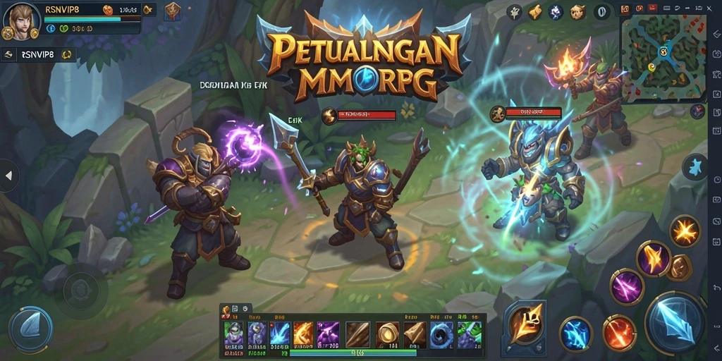 Tampilan menarik dari gameplay RSNVIP8 dalam dunia MMORPG