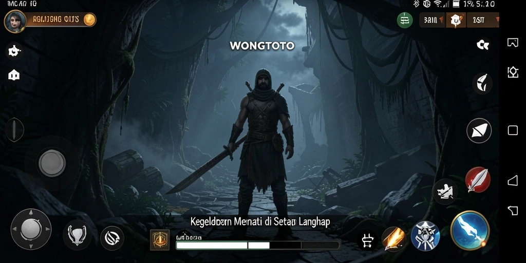 Tangkapan layar gameplay WONGTOTO dengan suasana Horror yang menakutkan.